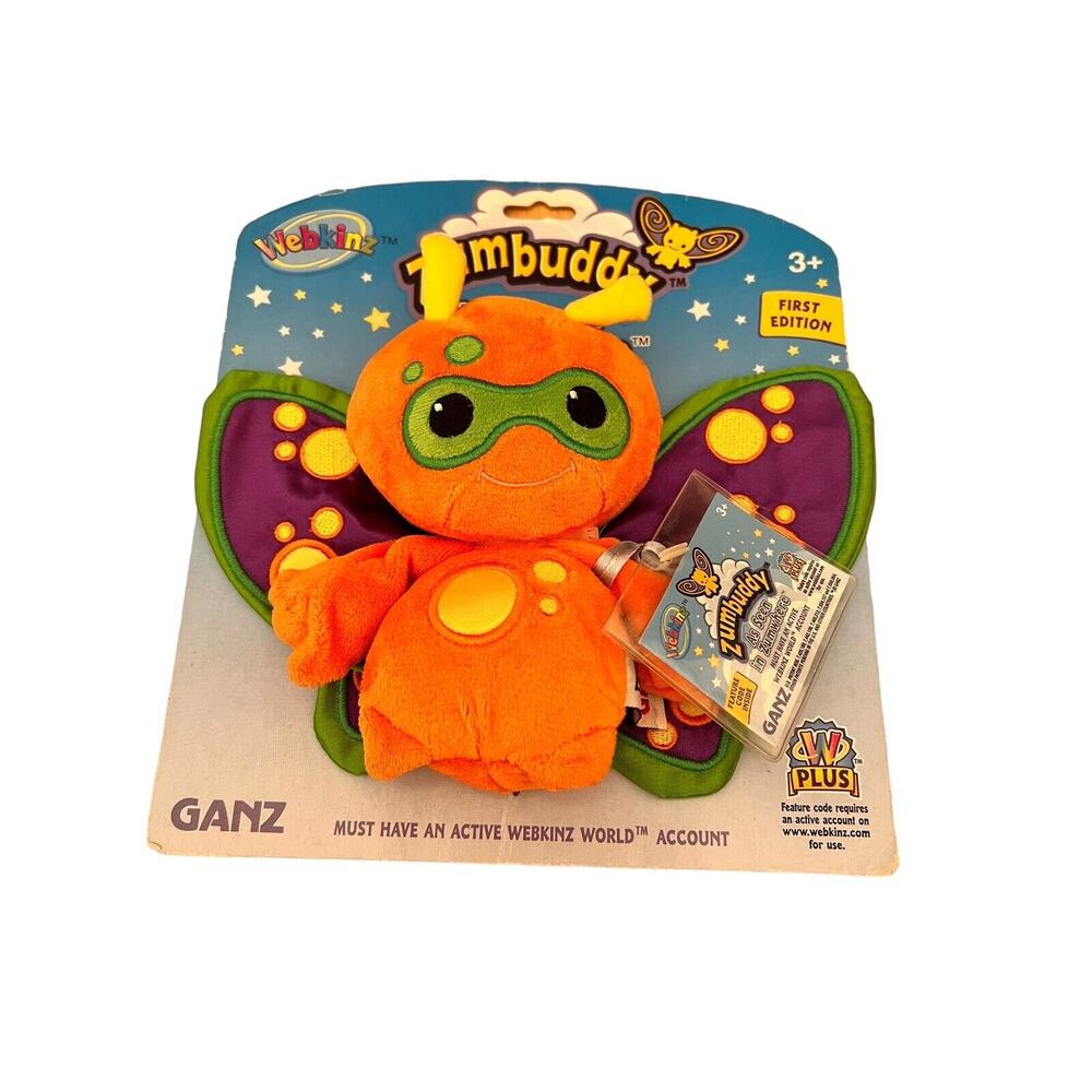 Ganz Webkinz Zumbuddy Zorth A Brat Zum Orange Code in Bag First Edition New